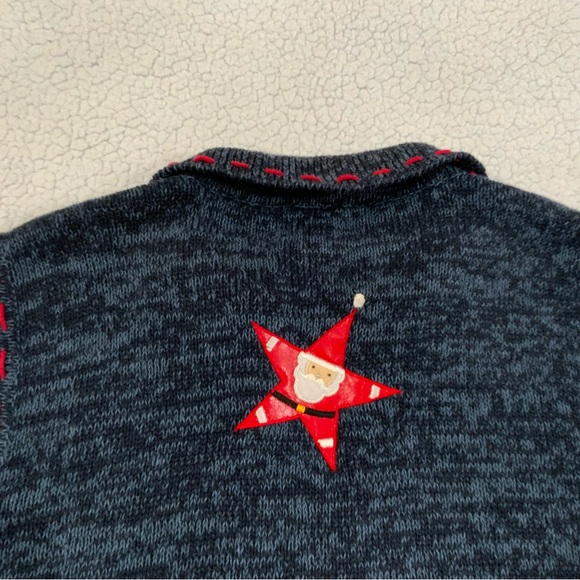 Designers Studio Originals Large Vintage Embroidered Appliqué Christmas Sweater - Picture 9 of 12